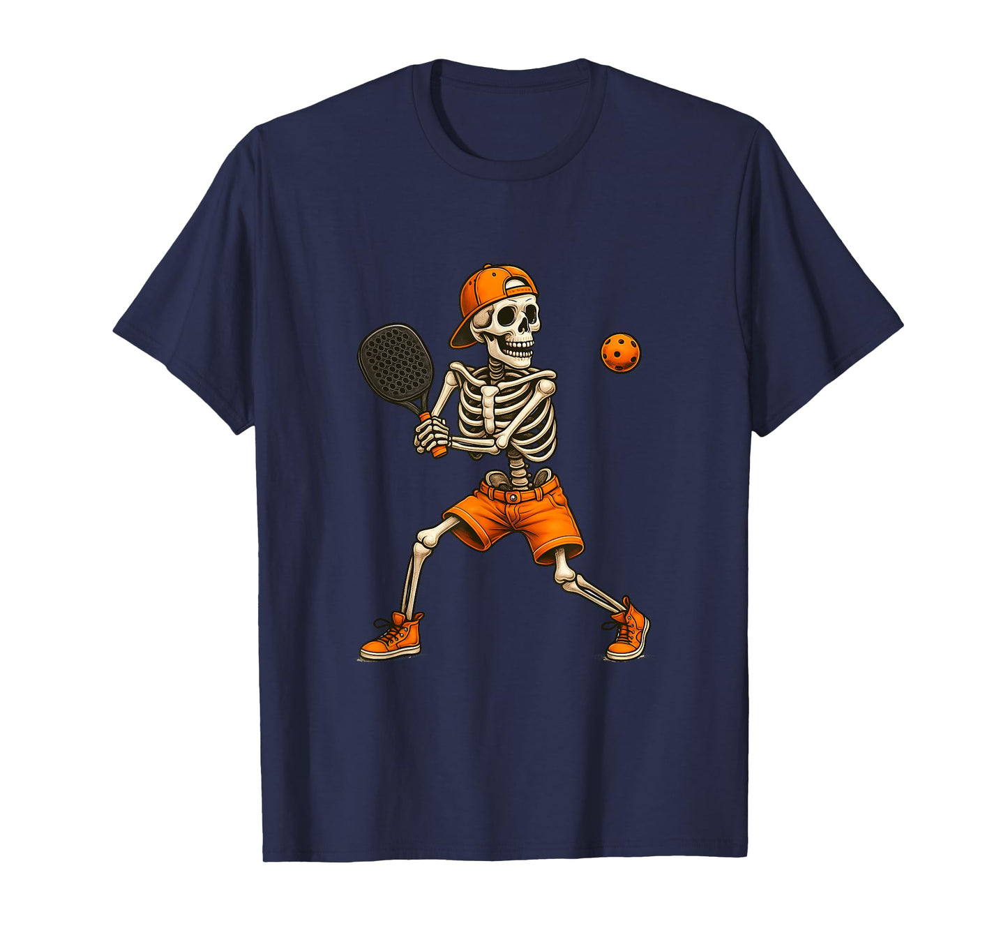 Funny Pickleball Skeleton Halloween Shirt Kids Girls Boys T-Shirt