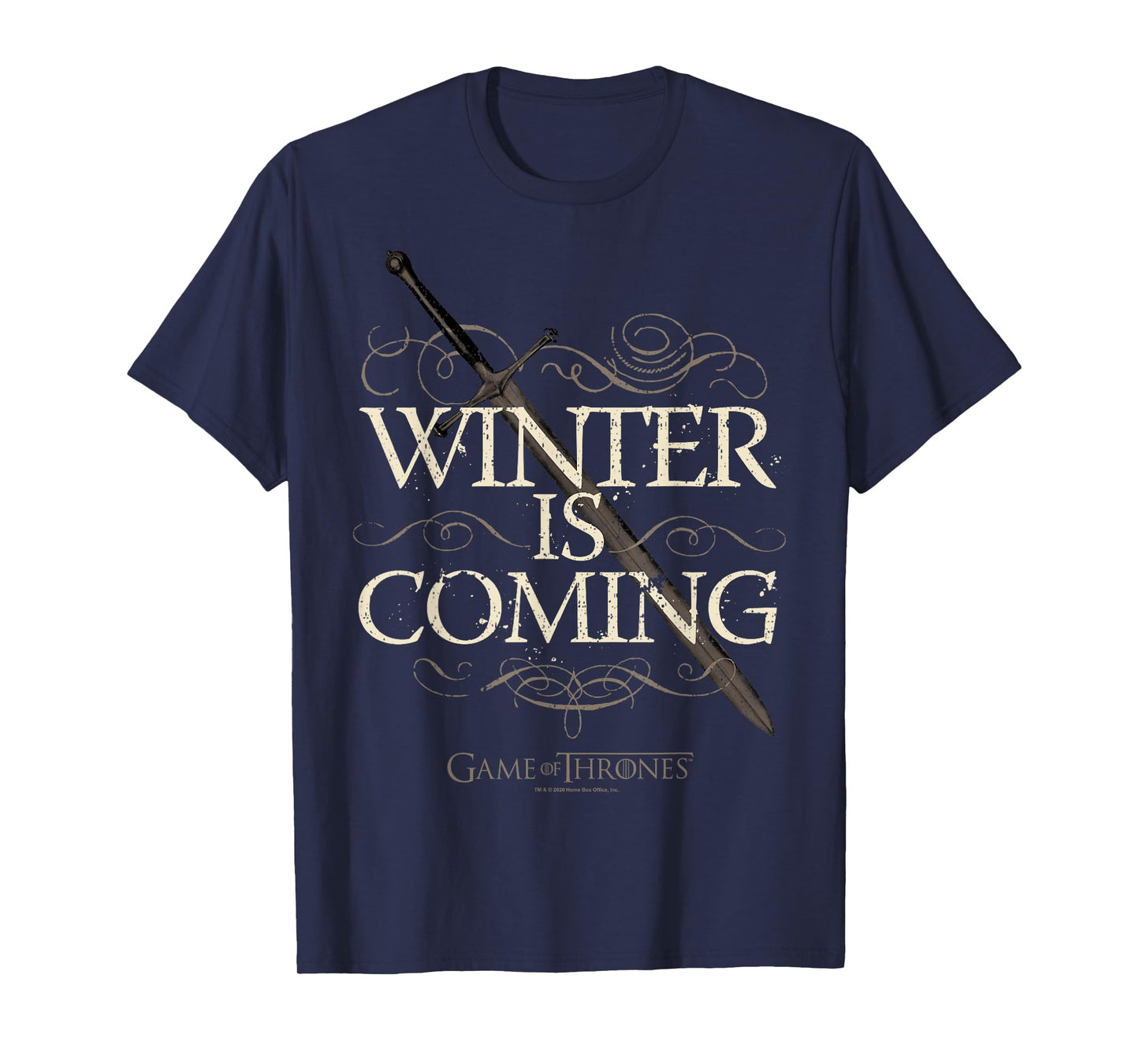 Game Of Thrones Winter Is Coming Text T-Shirt