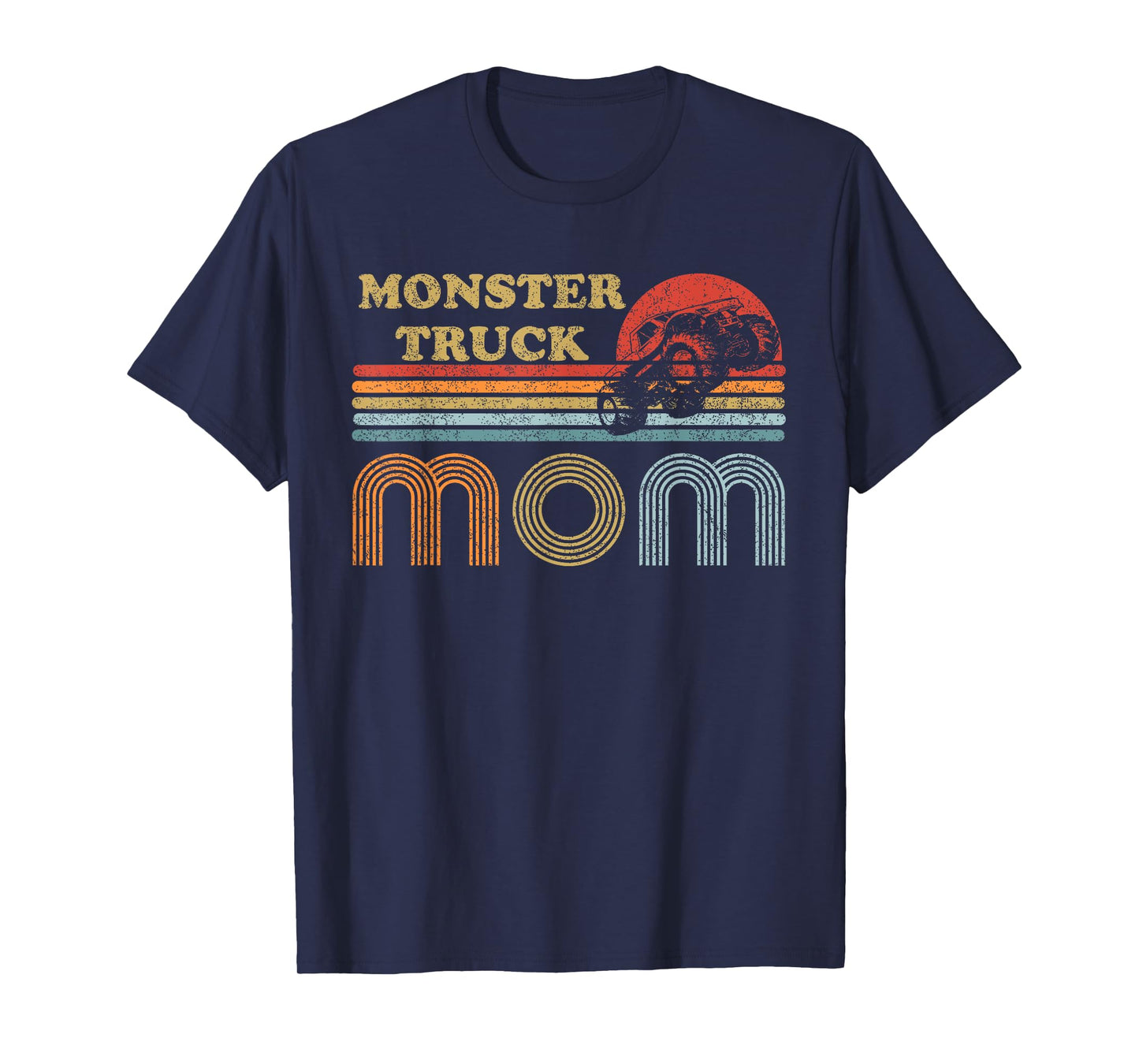 Monster Truck Mom Shirt Vintage Sunset Retro Horizon Lines T-Shirt
