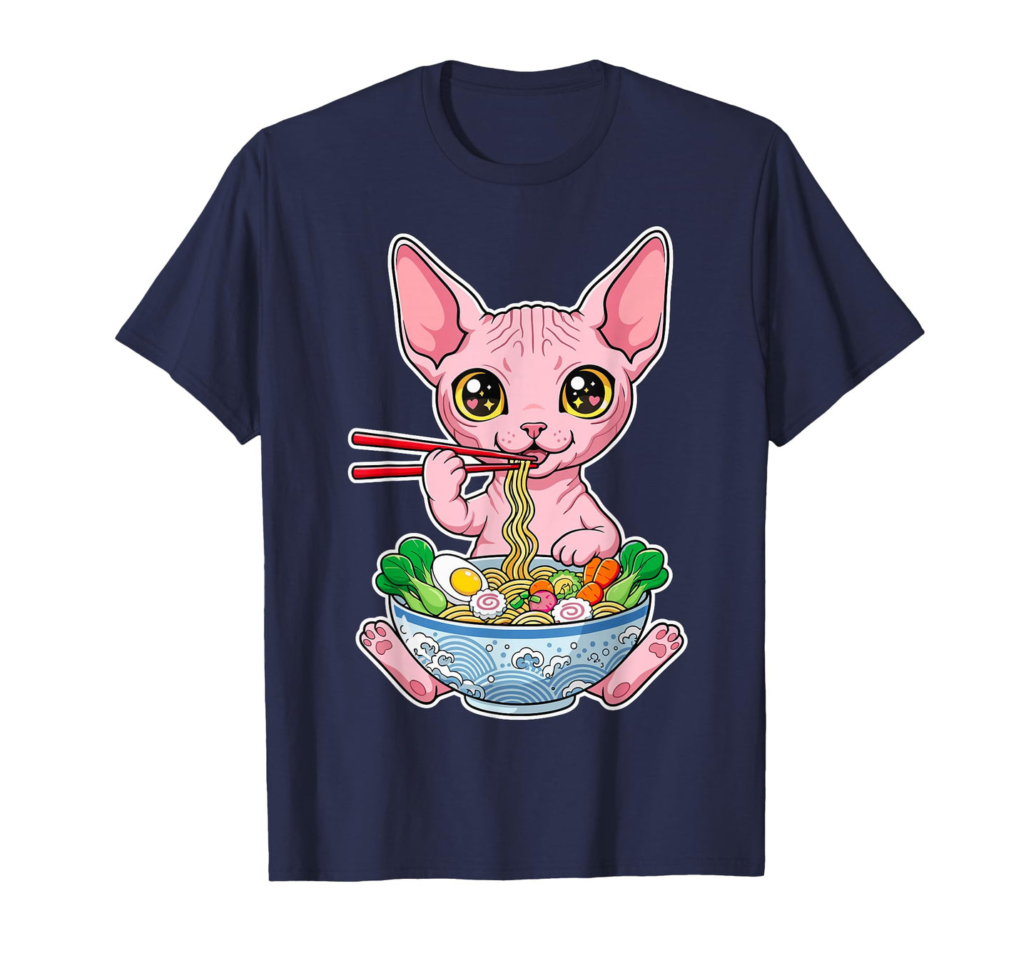 Sphynx Cat Ramen Anime Kawaii T-Shirt