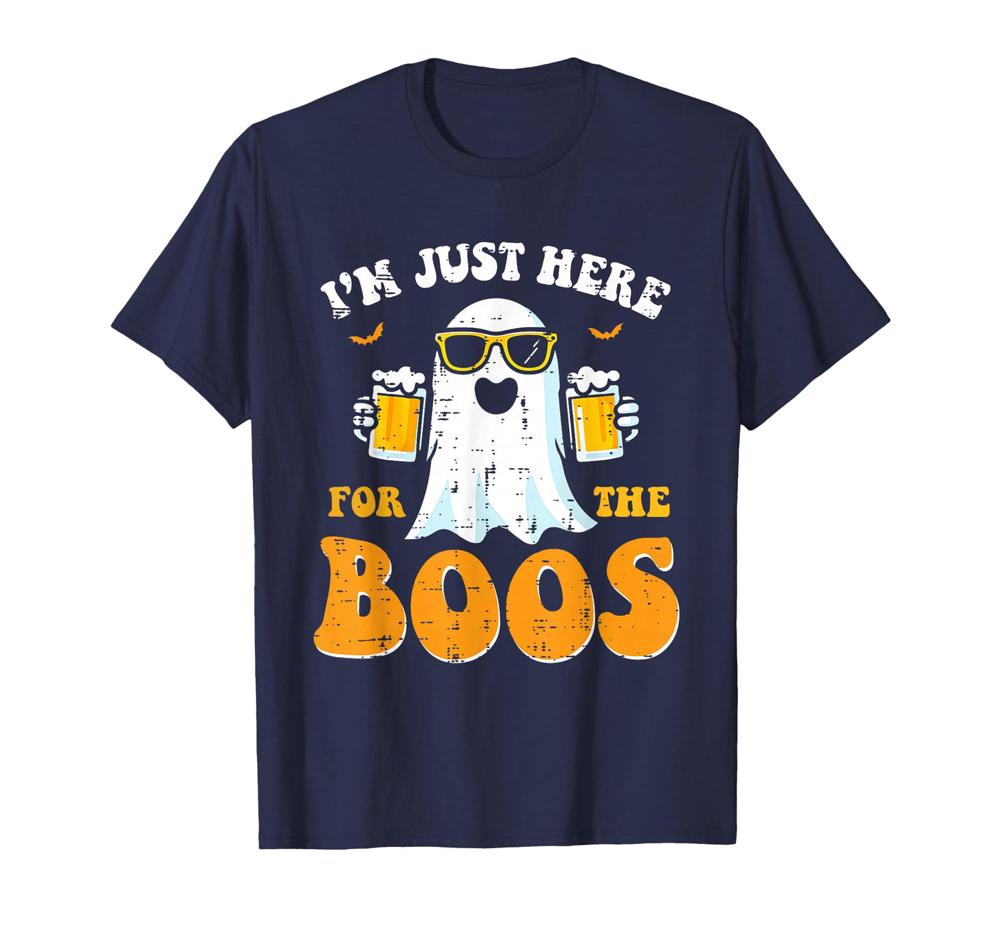 Just Here for The Boos Funny Halloween Men Women Ghost T-Shirt
