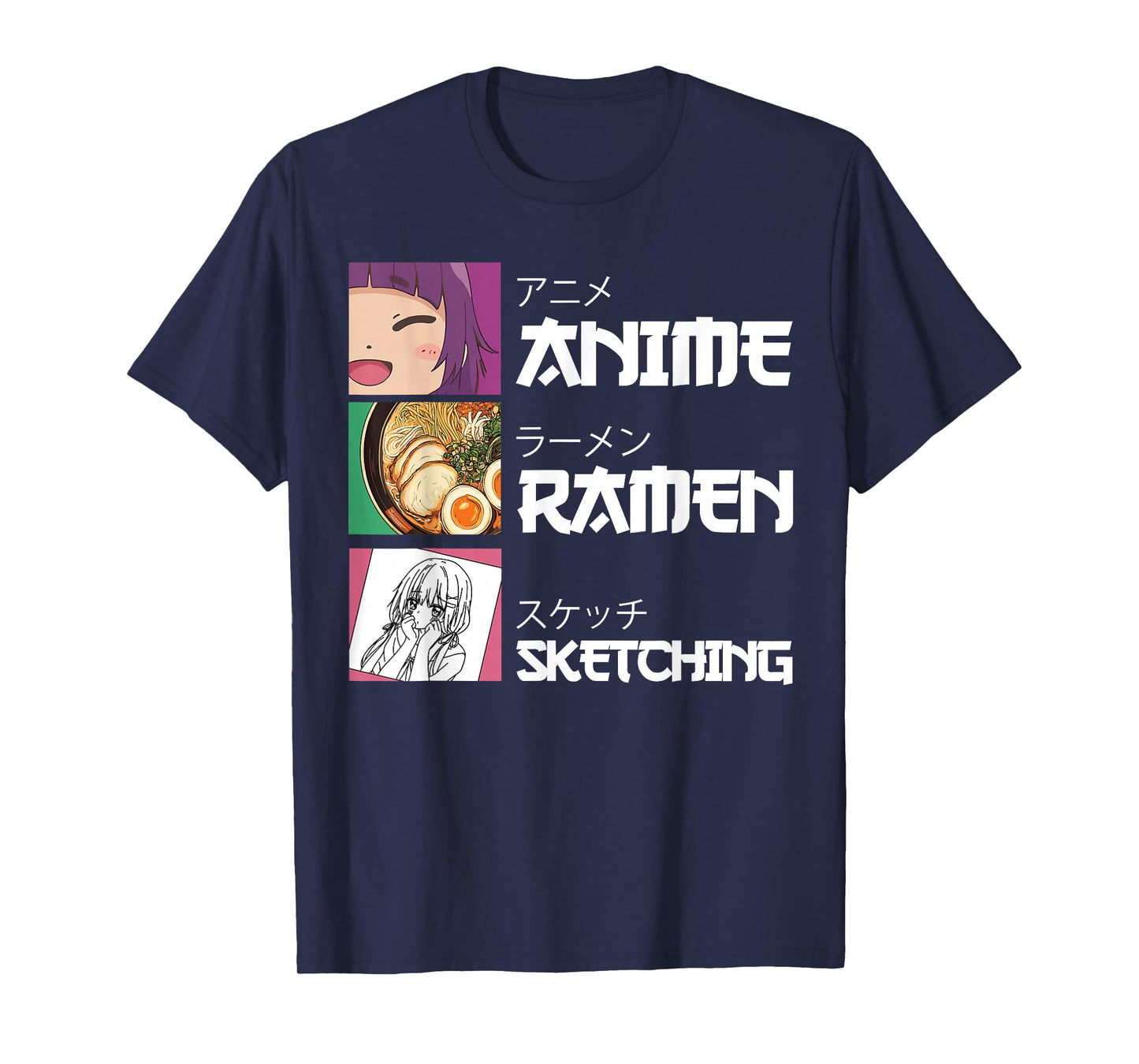 Anime Ramen Sketching Japanese Otaku T-Shirt