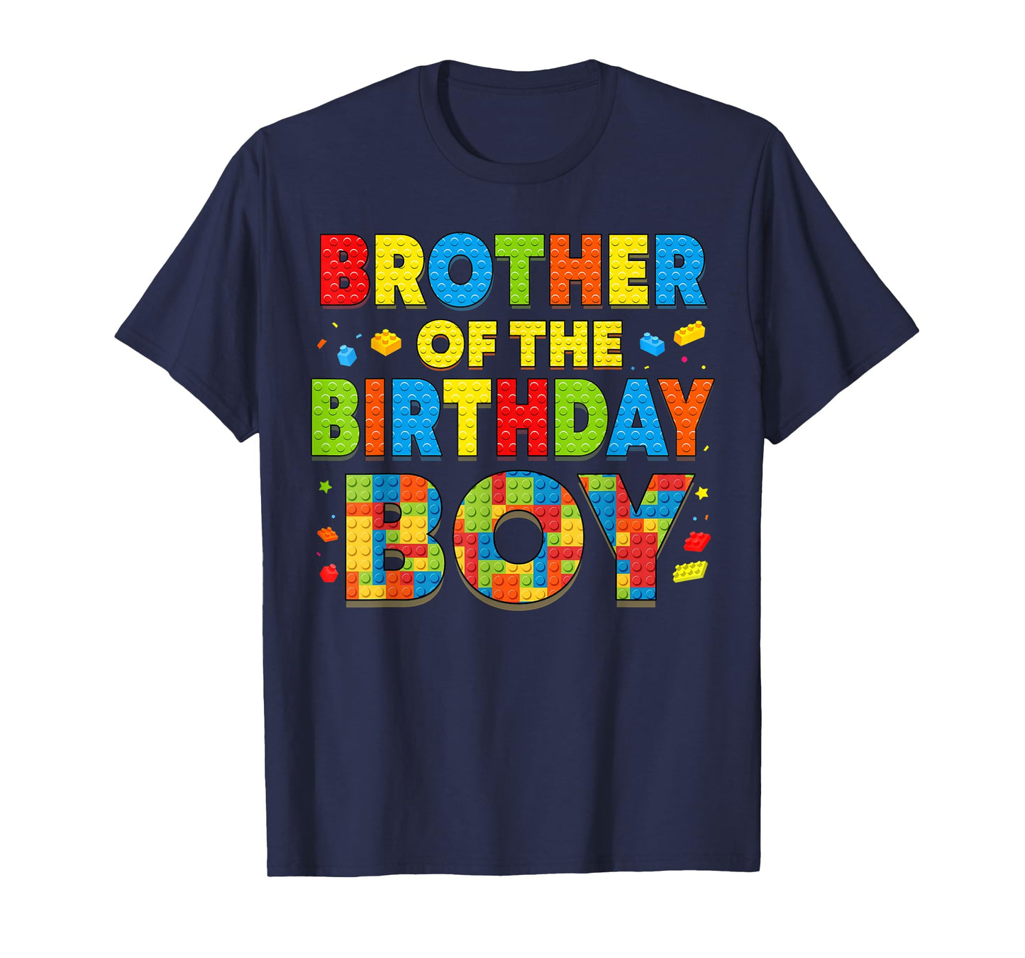 Brother Of The Birthday Boy Building Block Birthday Family T-Shirt