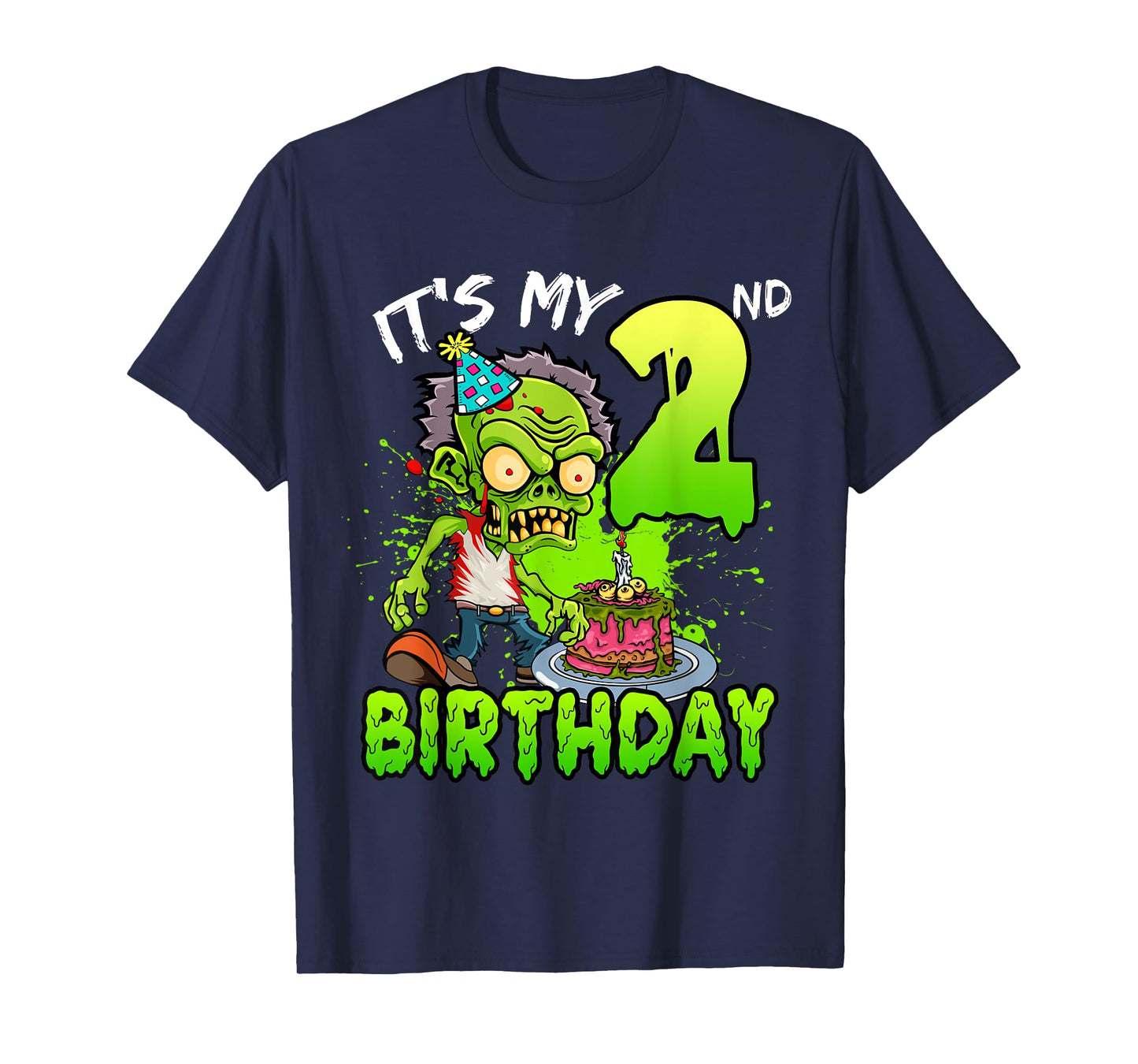 It's My 2nd Birthday Zombie Lover 2 Year Old Boys Girls T-Shirt