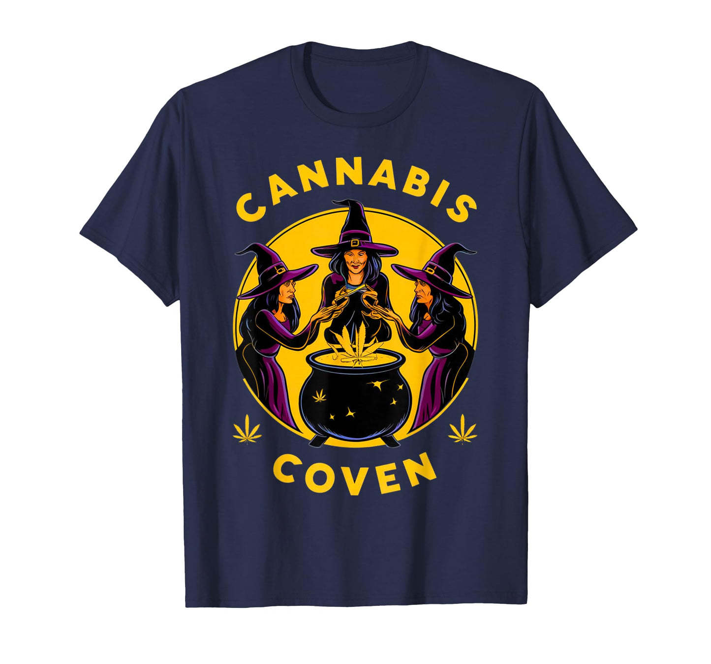 Cannabis Coven Witchy Weed Funny Halloween Marijuana 420 T-Shirt