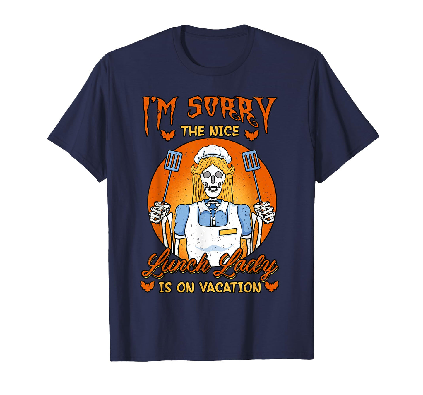 Lunch Lady Skeleton Worker Halloween All Hallows' Eve T-Shirt