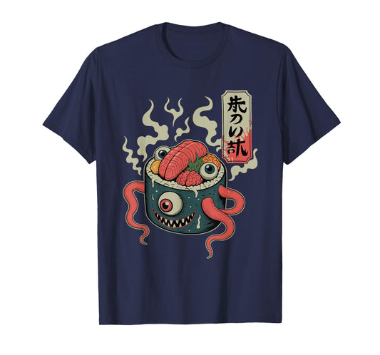 Scary Sushi Monster Japanese Anime Kawaii Horror Food T-Shirt
