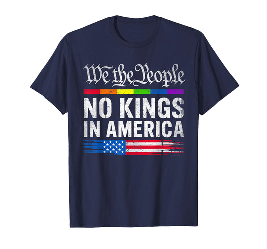 No Kings In America Patriotic Pro-Democracy Protest June 14 T-Shirt