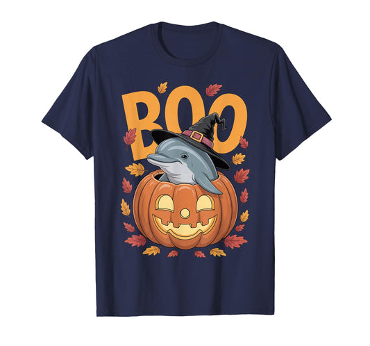 Dolphin Costume on Pumpkin Halloween Dolphin T-Shirt