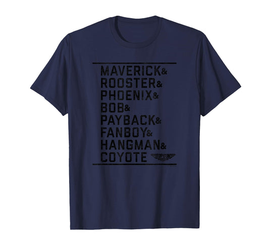 Top Gun: Maverick Cast Name Stack & Logo T-Shirt