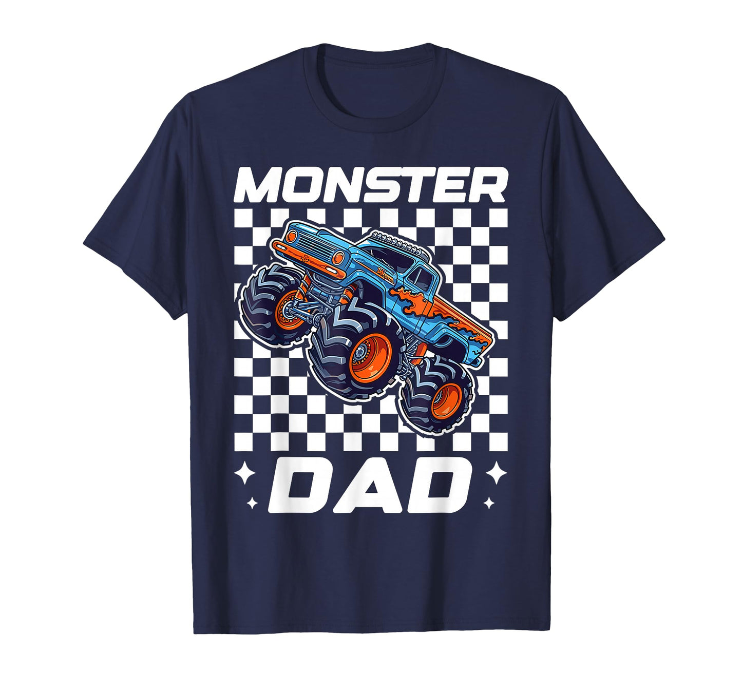Monster Truck Dad of Birthday Boy Family Matching Party T-Shirt