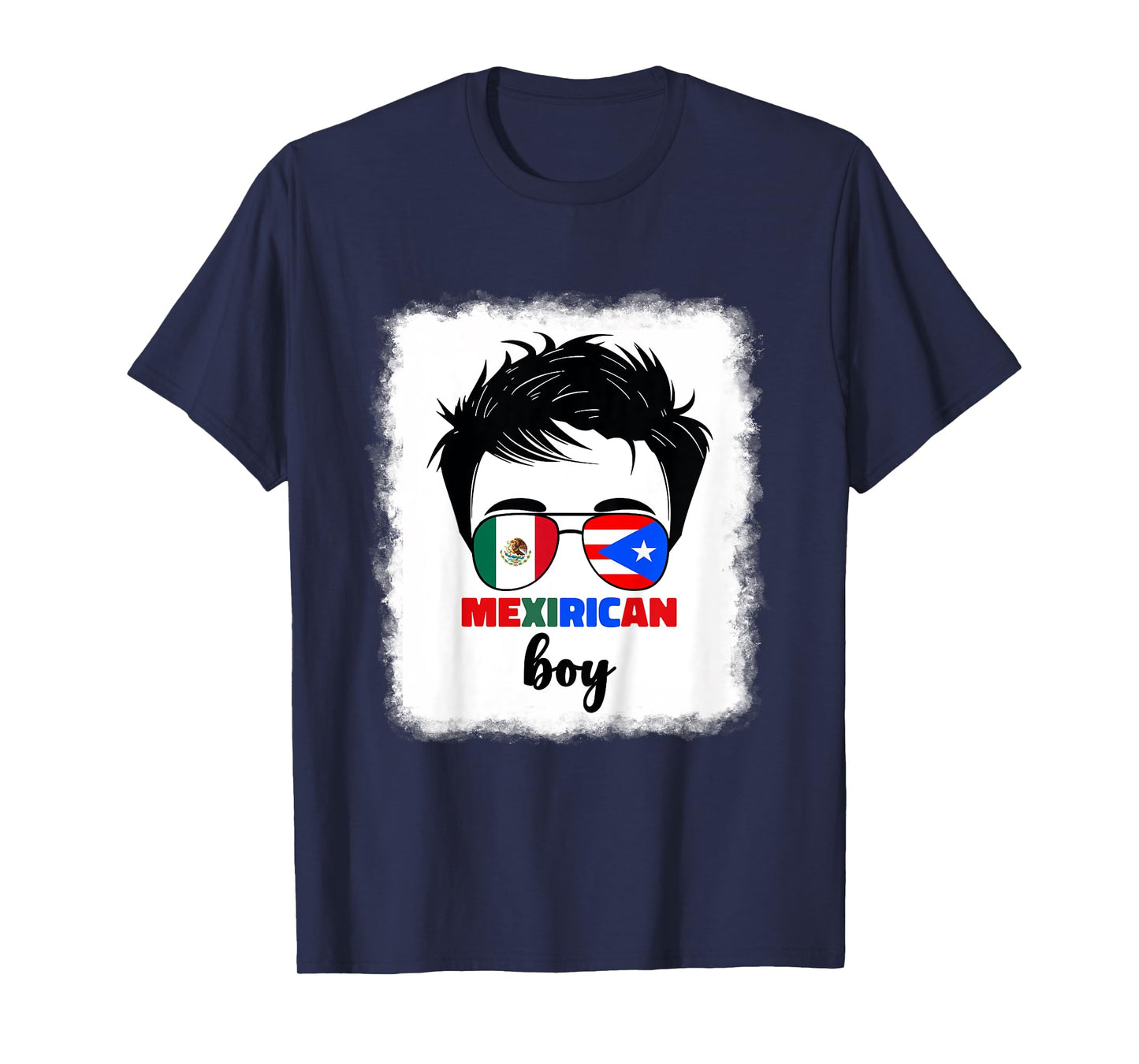 Kids Mexirican Boys Kids Half Mexican And Puerto Rican Rico Flag T-Shirt