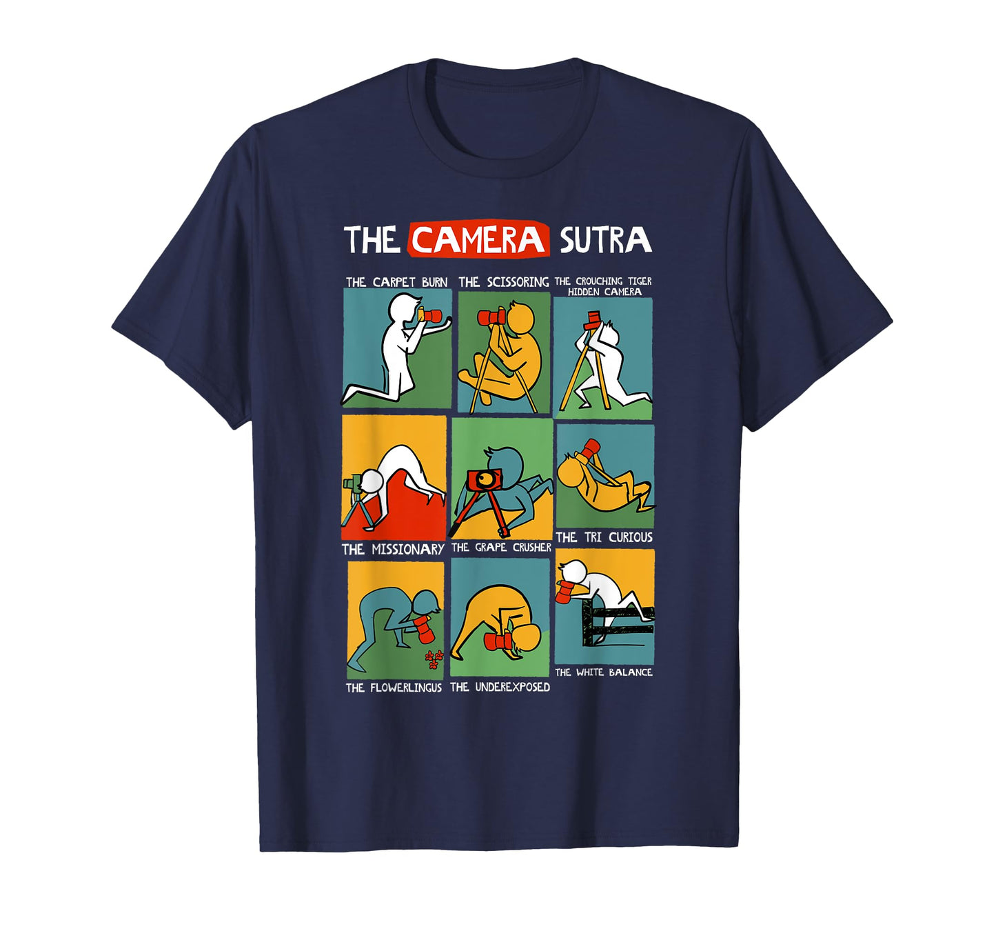 Funny Camera Sutra Gift design design T-Shirt