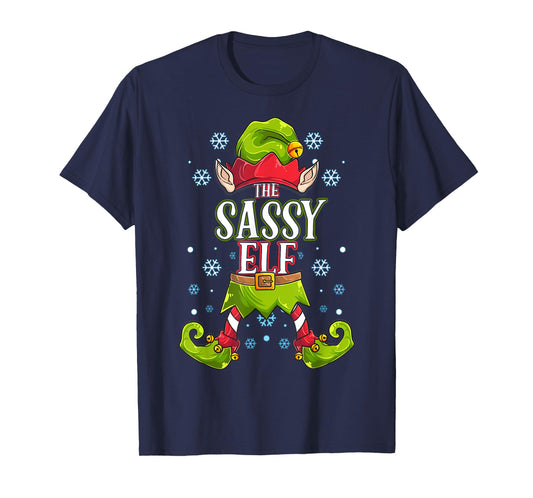 Sassy Elf Matching Family Group Christmas Party T-Shirt