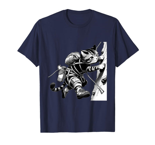 Adventure Cat Rock Climber - Cool Anime Style Climbing T-Shirt