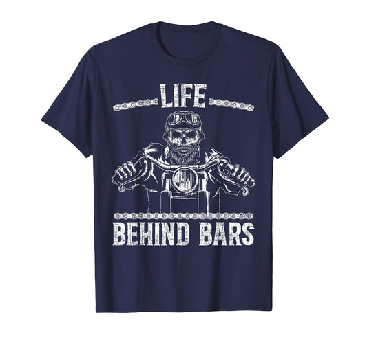 Life Behind Bars Biker Motorcycle T-Shirt