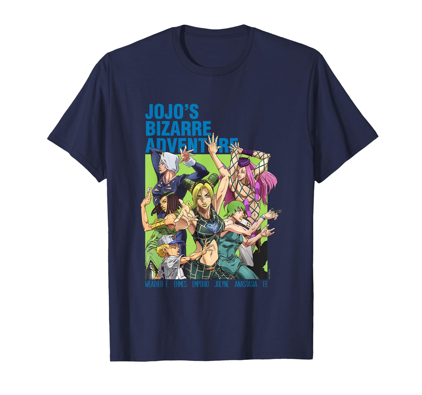 JoJo's Bizarre Adventure Part 6 Stone Ocean Group Pose Anime T-Shirt