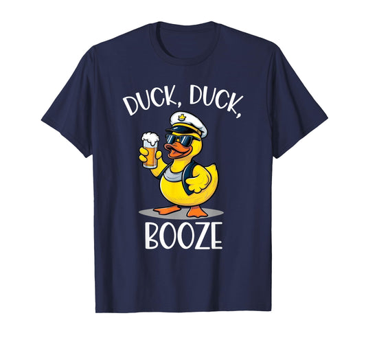 Duck Duck Booze Funny Cruise Rubber Duck Beer Drink Package T-Shirt