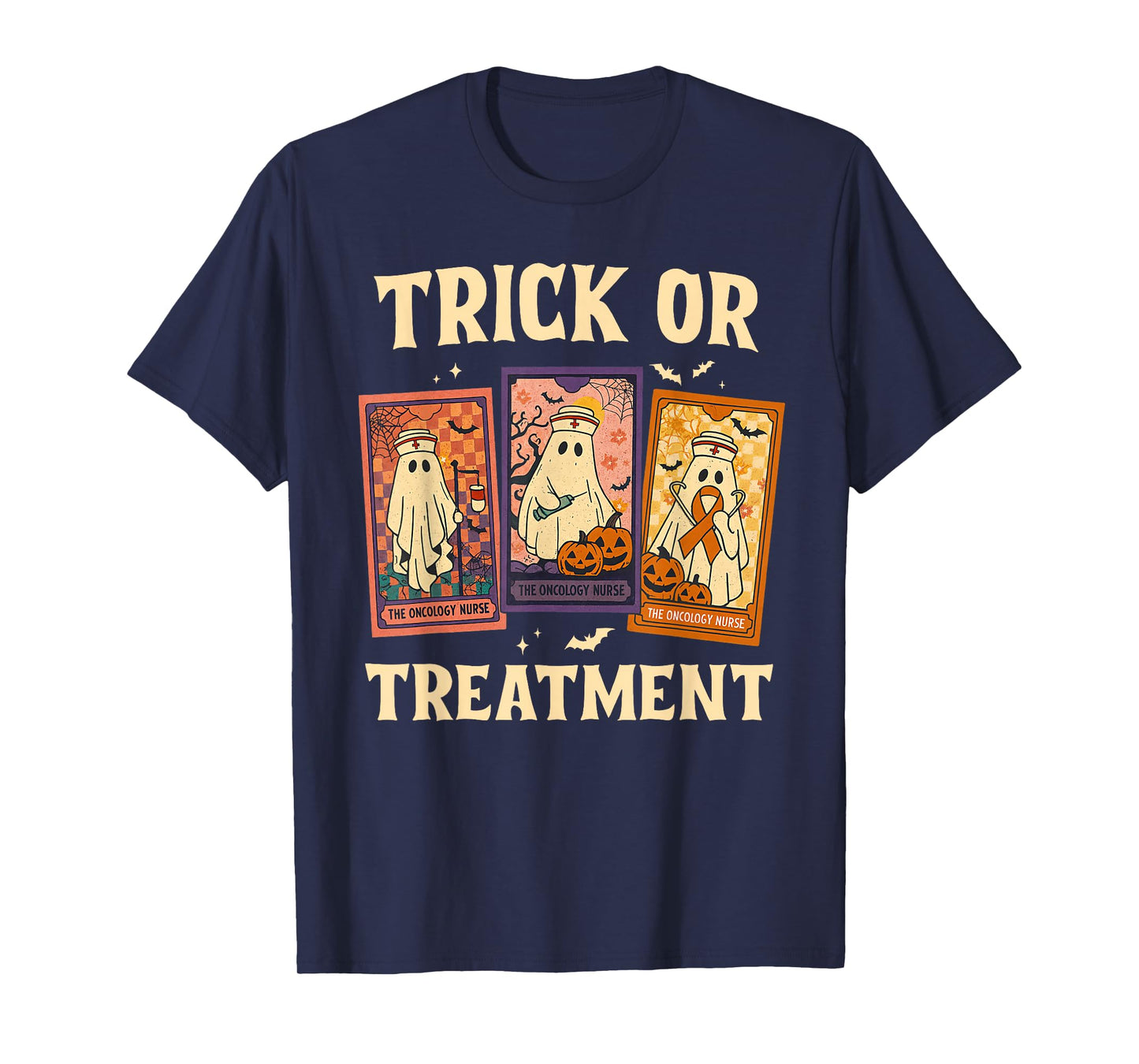 Preppy Oncology Nurse Halloween Trick Or Treatment T-Shirt