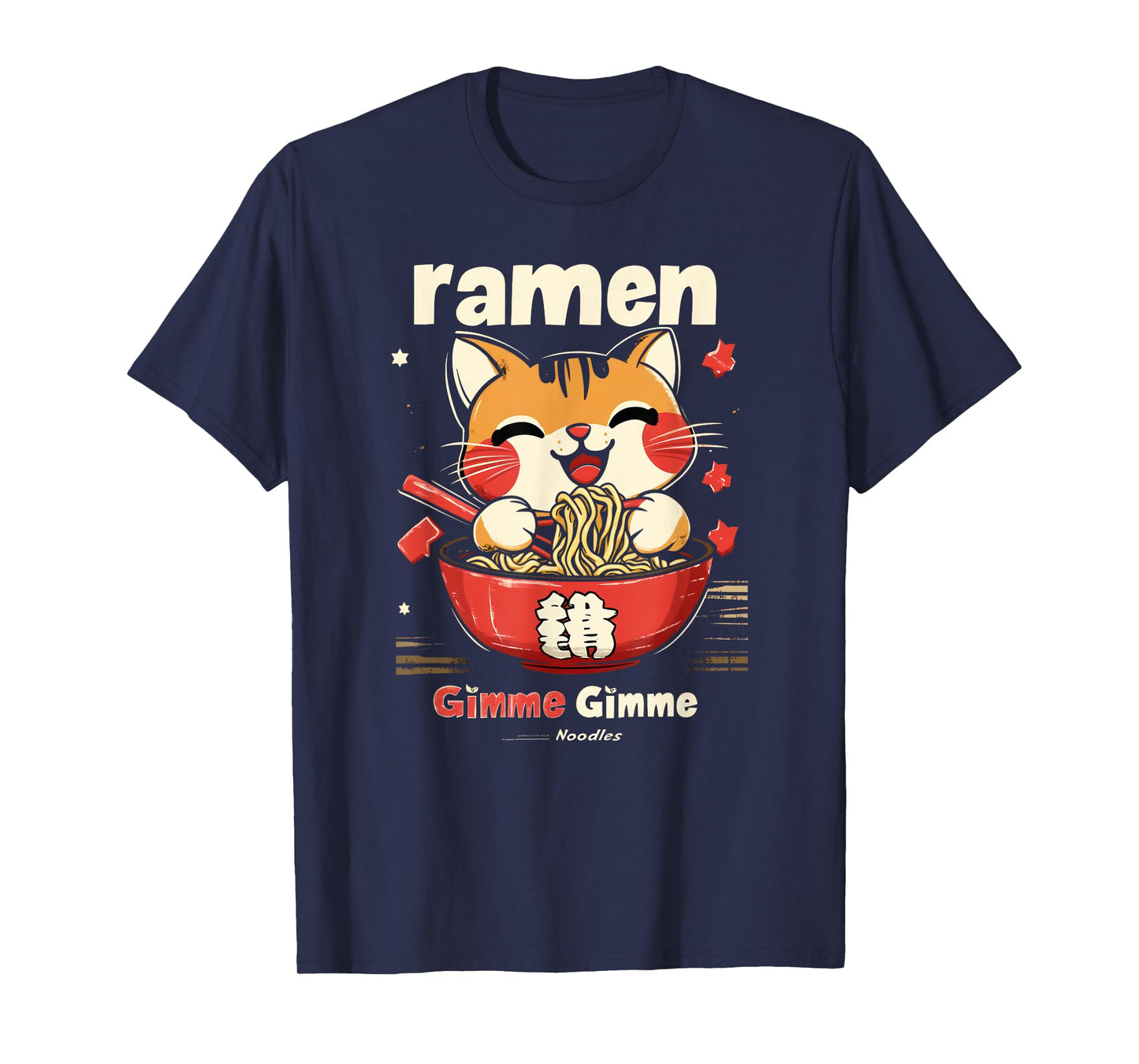 Anime Cat Ramen Kawaii japanese cat kawaii manga T-Shirt