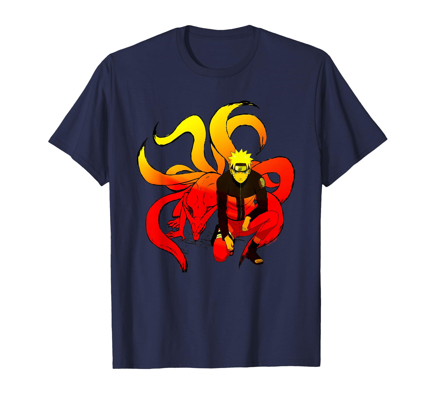 Naruto Shippuden Naruto and 9 Tails Short Sleeve T-Shirt