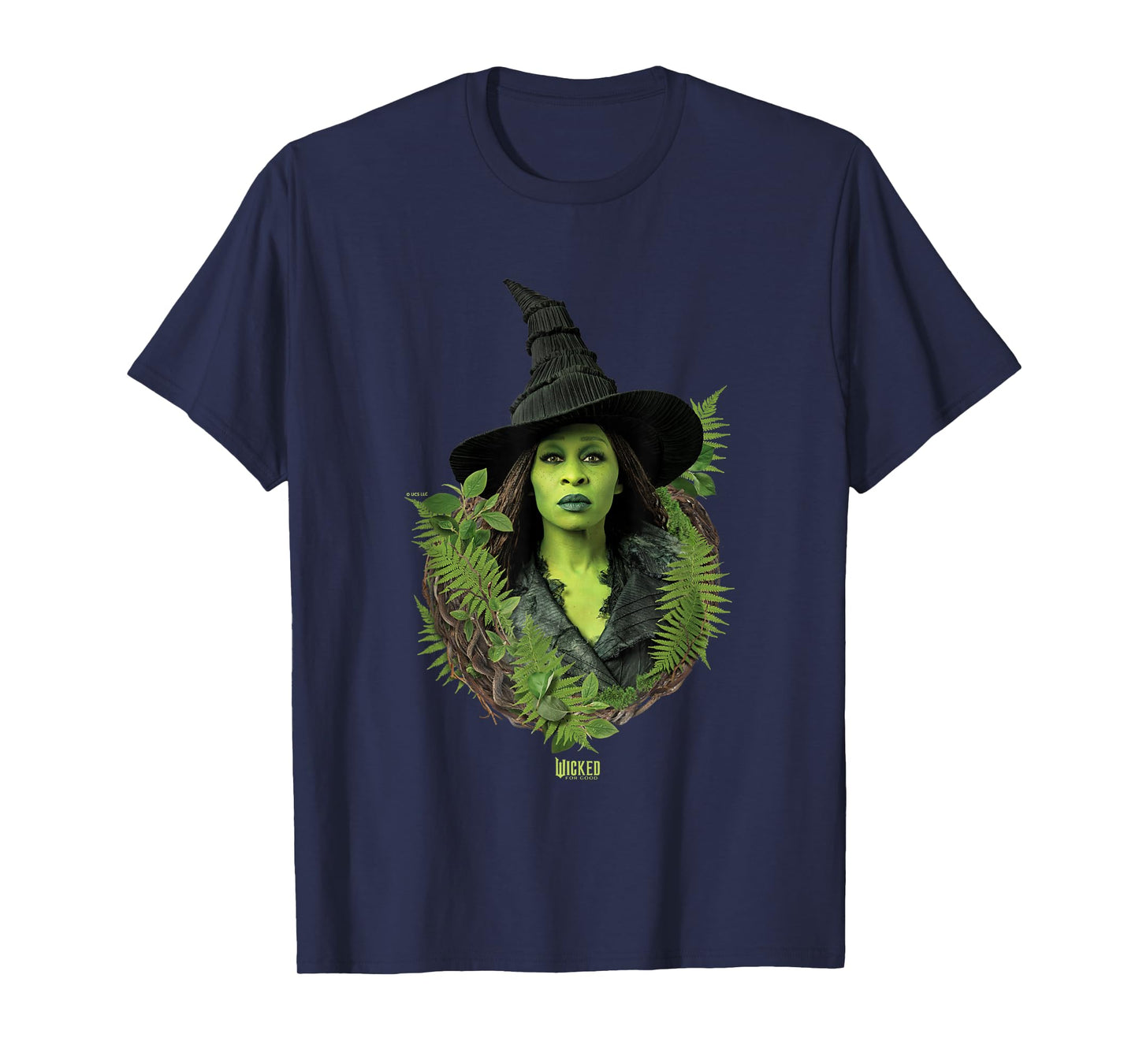 Wicked: for Good Elphaba Bold Portrait & Greenery T-Shirt