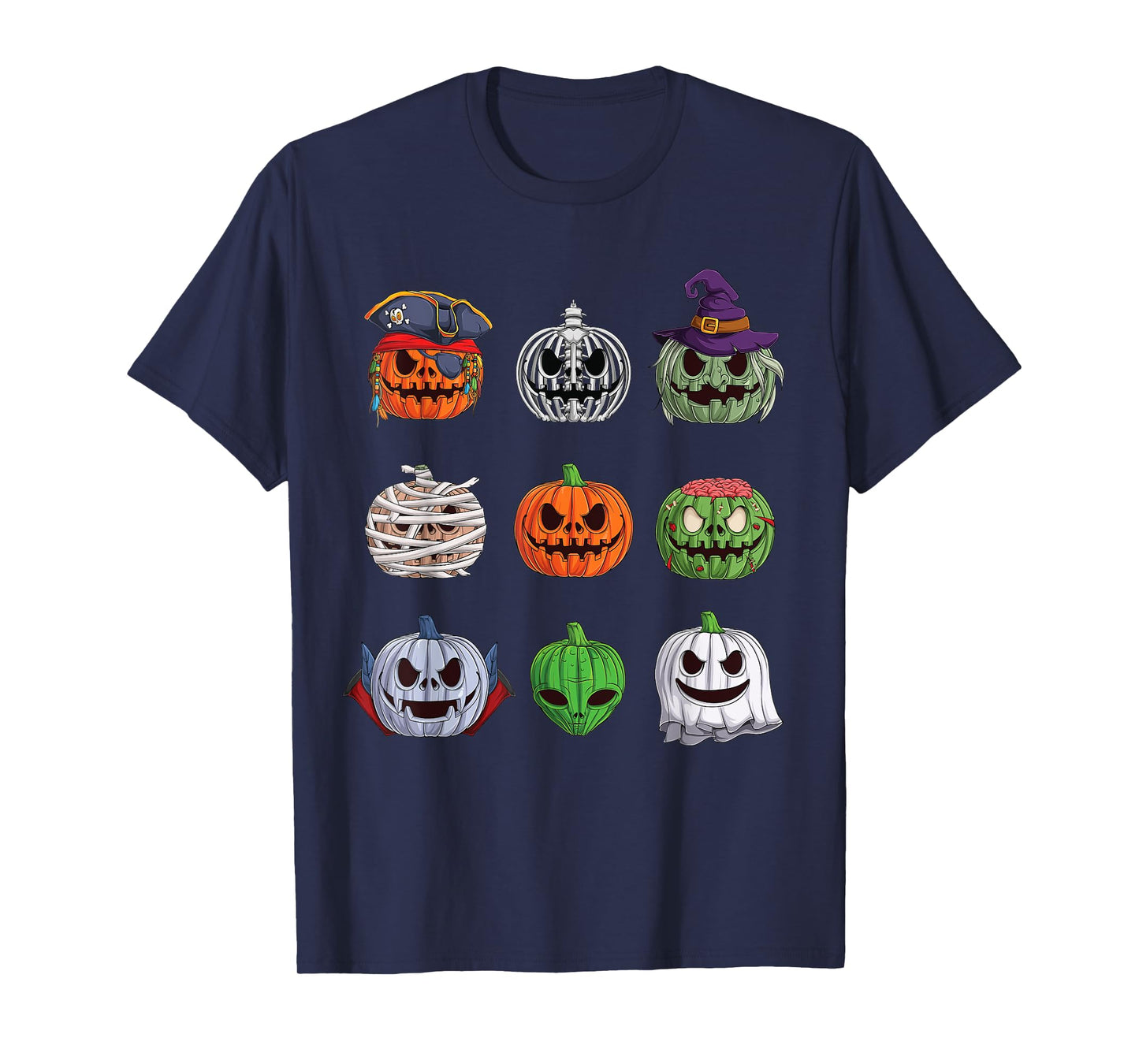 Funny Halloween costume Women Kids Men Pumpkin characters T-Shirt
