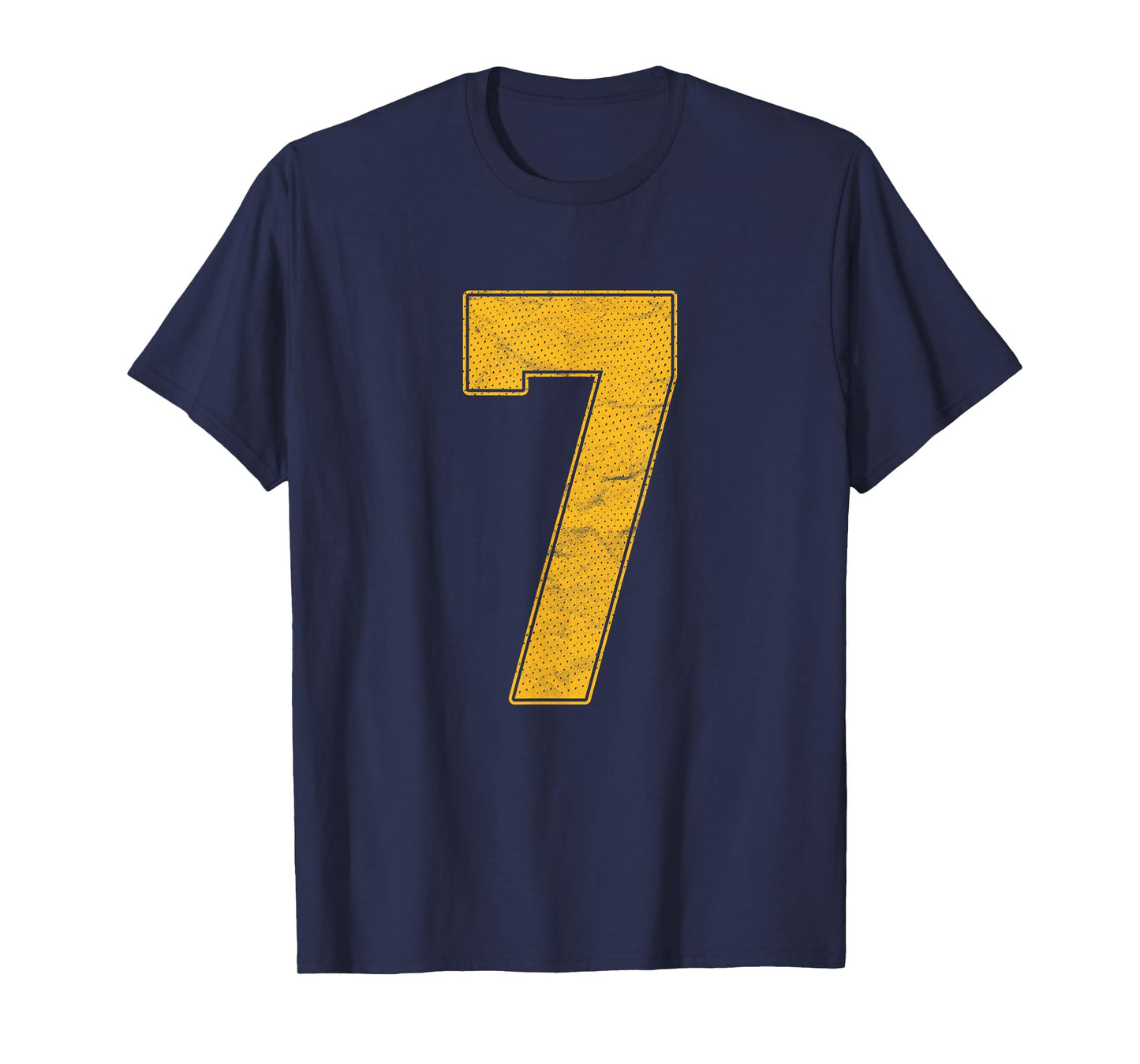 Number 7 Numbered Uniform Sports Team Jersey 7th Birthday T-Shirt