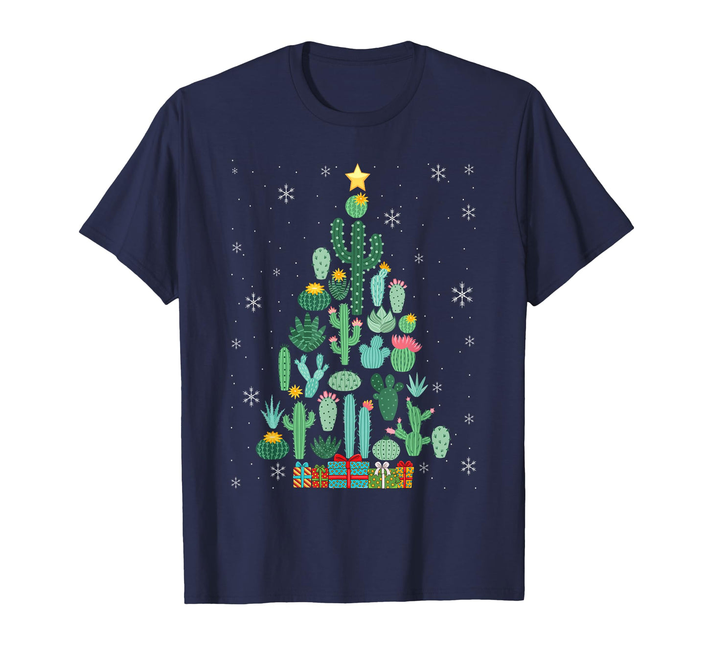 Funny Succulent Christmas Tree Cactus Gardener T-Shirt