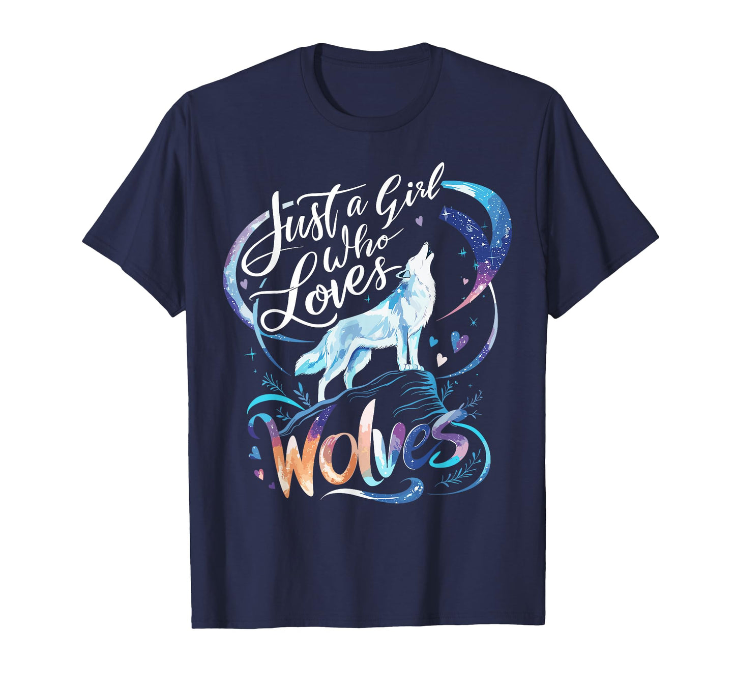 Cute Wolf Just a Girl Who Loves Wolves T-Shirt