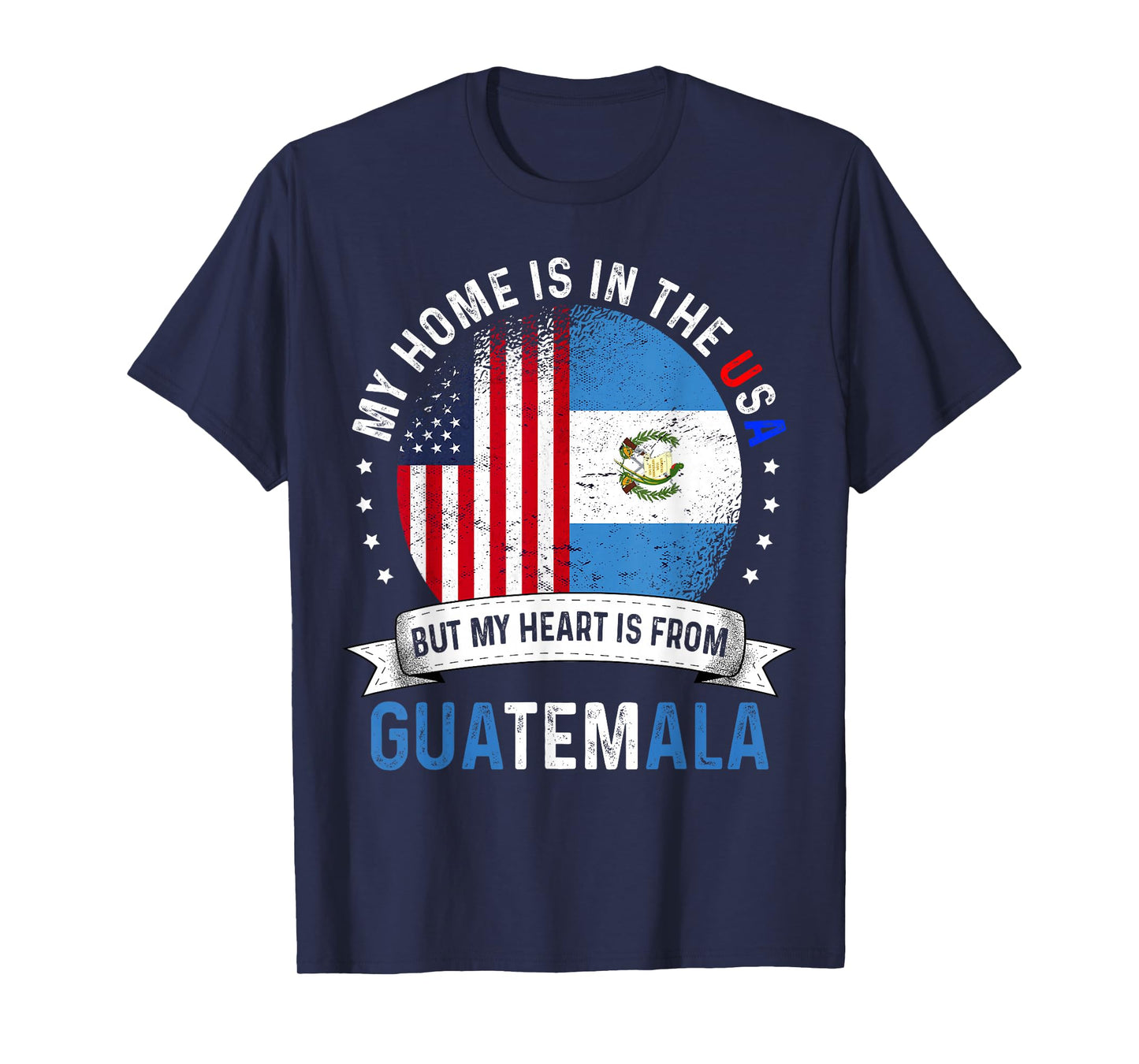 Guatemalan American Patriot Heart is from Guatemala Flag T-Shirt Small