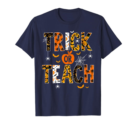 Trick Or Teach Retro Halloween Teacher Women Men Costume T-Shirt