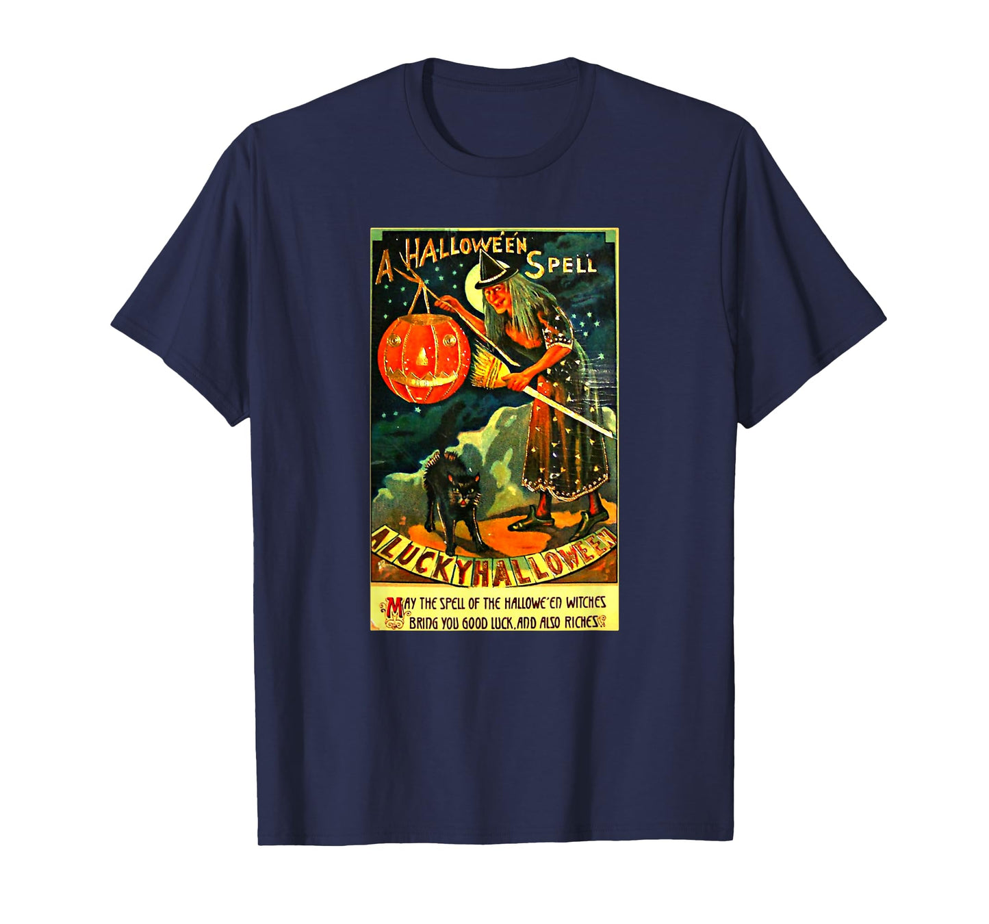 Vintage Halloween Spell Witch Monster Halloween Party T-Shirt