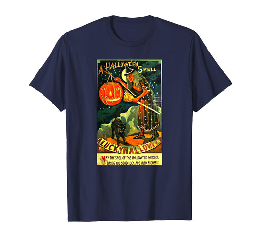 Vintage Halloween Spell Witch Monster Halloween Party T-Shirt