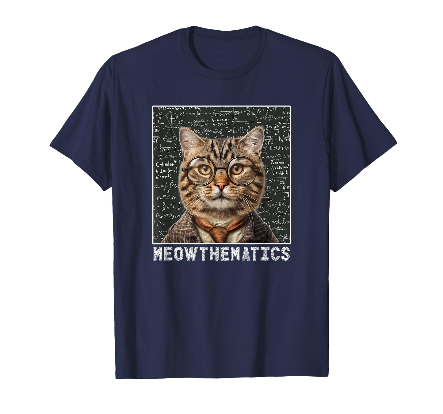 Only Laughs Apparel Meowthematics Cat Math Teacher T-Shirt