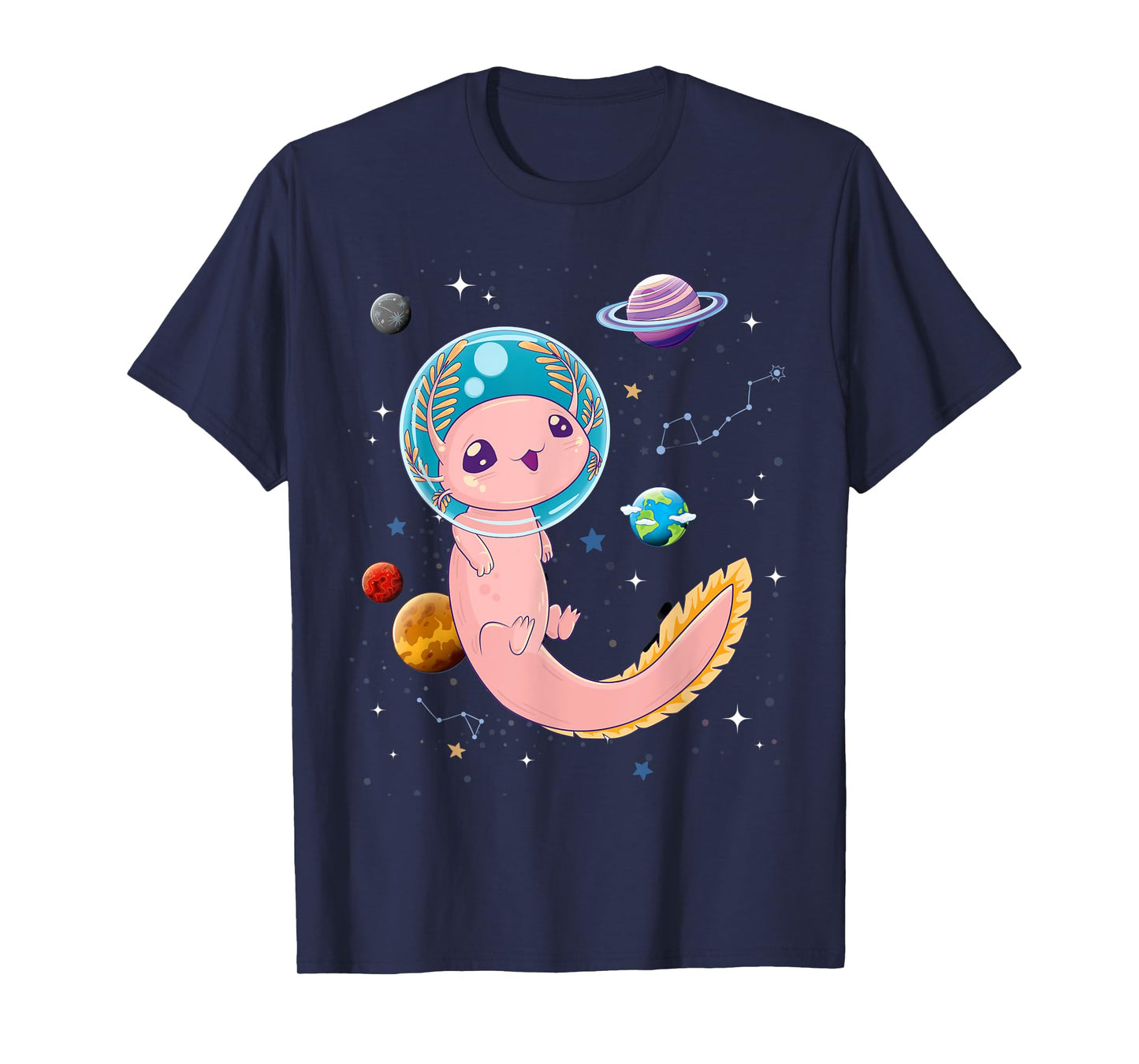 Cute Creepy Anime Pastel Goth Clothes Space Axolotl Kawaii T-Shirt
