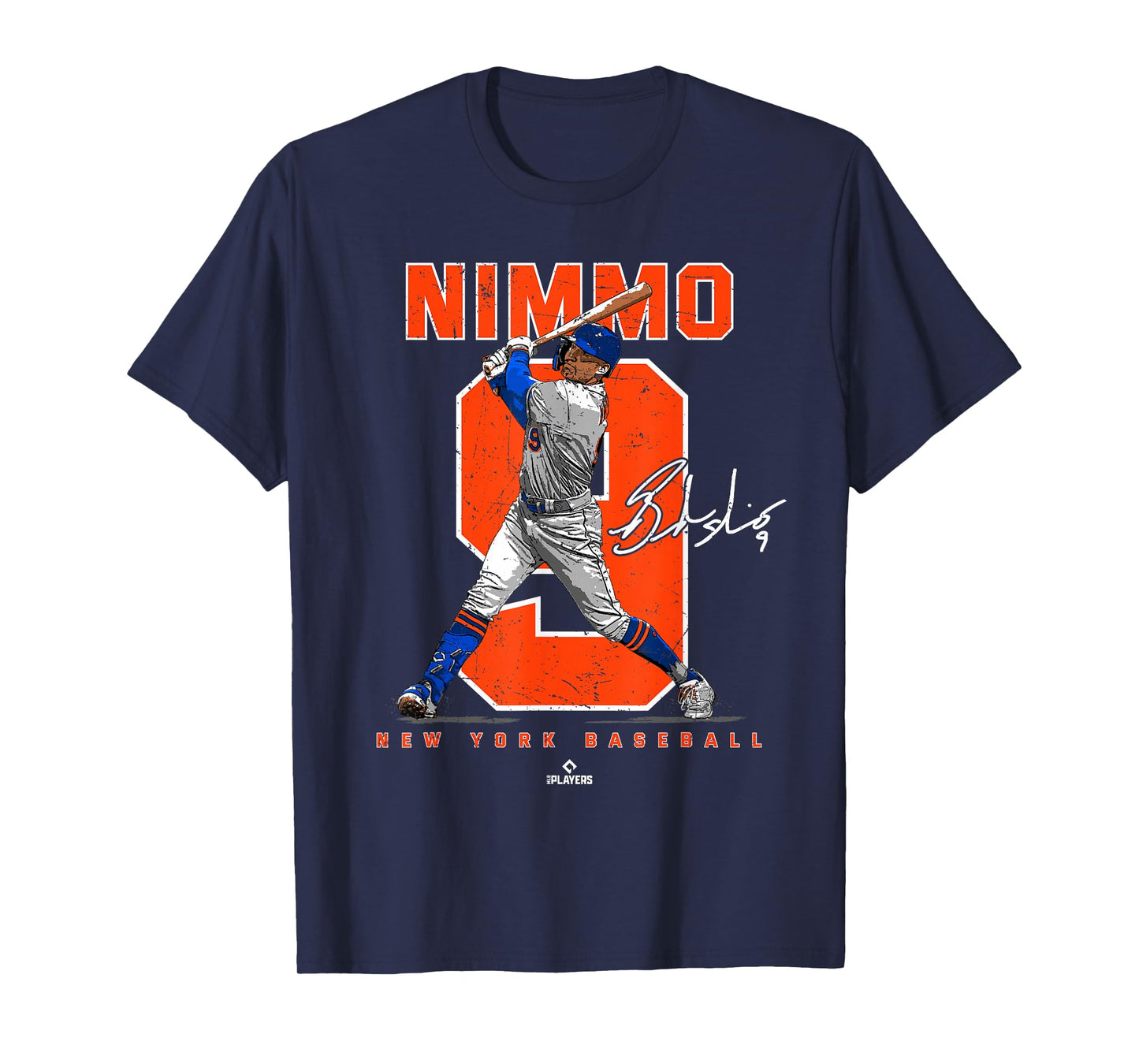 Number and Portrait Brandon Nimmo New York MLBPA T-Shirt