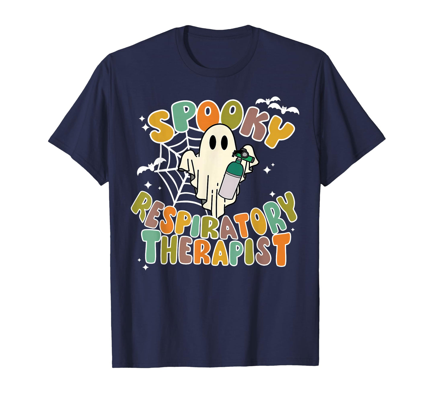 Spooky Respiratory Therapy RT Ghost Halloween CRT RRT Nurse T-Shirt