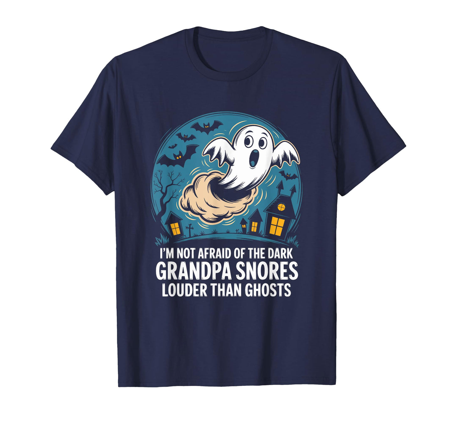 Grandpa Snores Louder Than Ghosts' Grandkids Halloween T-Shirt
