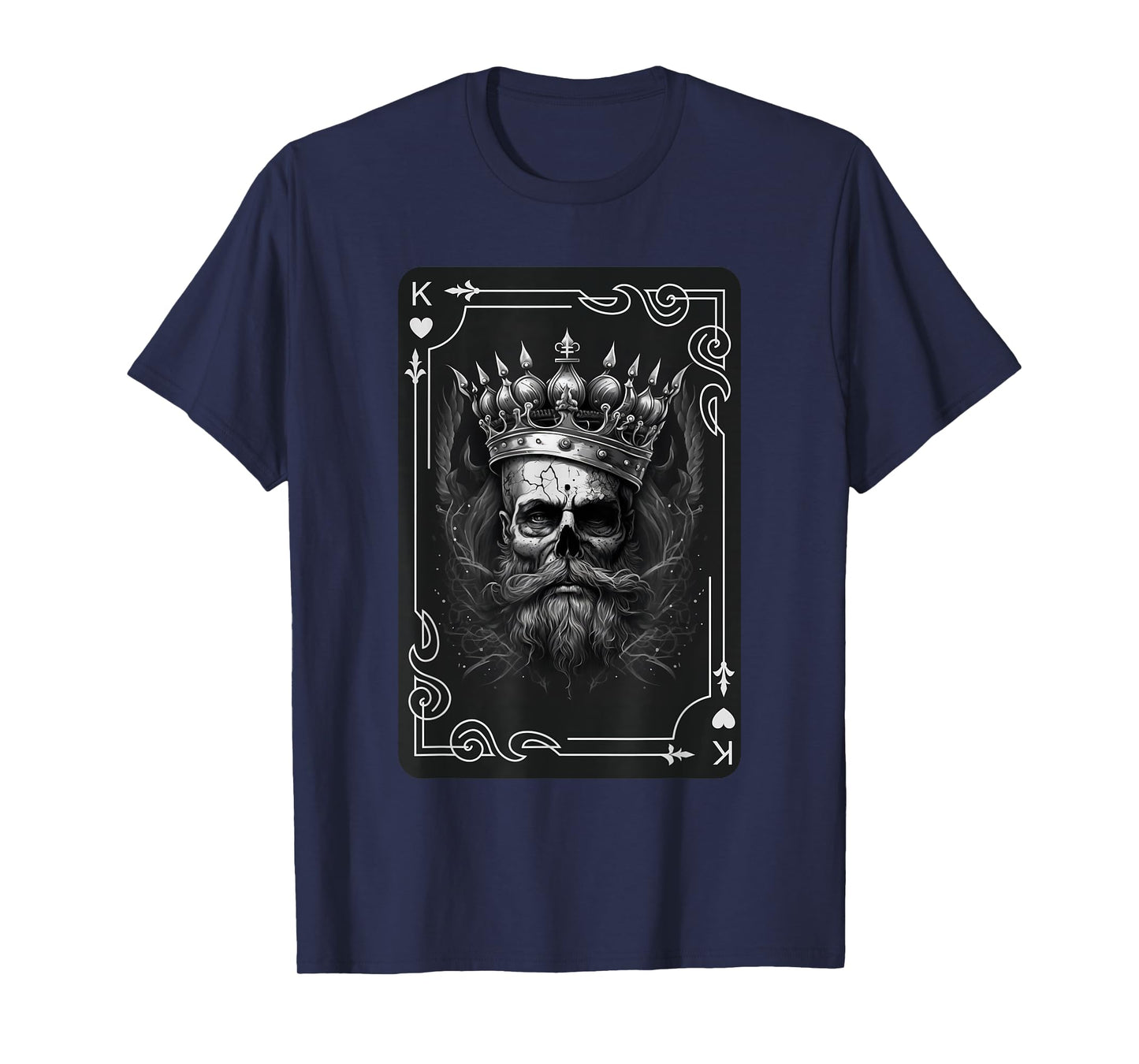 King of Hearts Creepy Card Game Poker Gothic Halloween T-Shirt