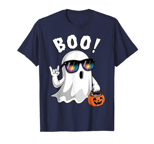 Rock Ghost Retro Halloween T-Shirt
