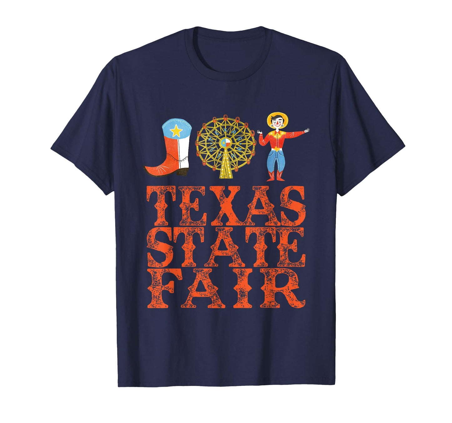 TEXAS FAIR, STATE FAIR COWBOY, FERRIS WHEEL, COUNTY FAIR T-Shirt