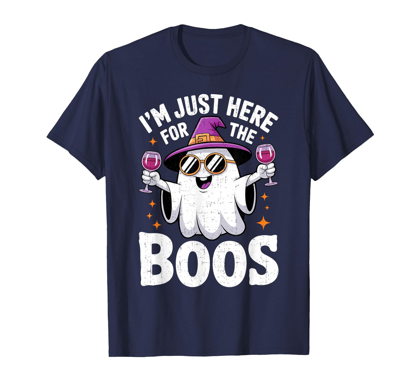 I'm Just Here for The Boos Funny Ghost Halloween Men Women T-Shirt