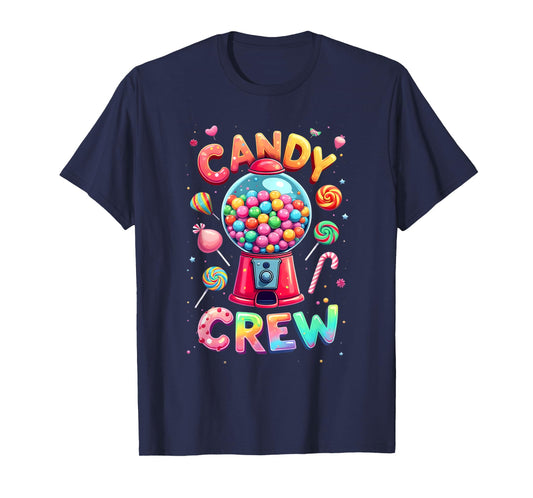 Funny Candy crew Women & Teens Retro Colorful Candy Squad T-Shirt