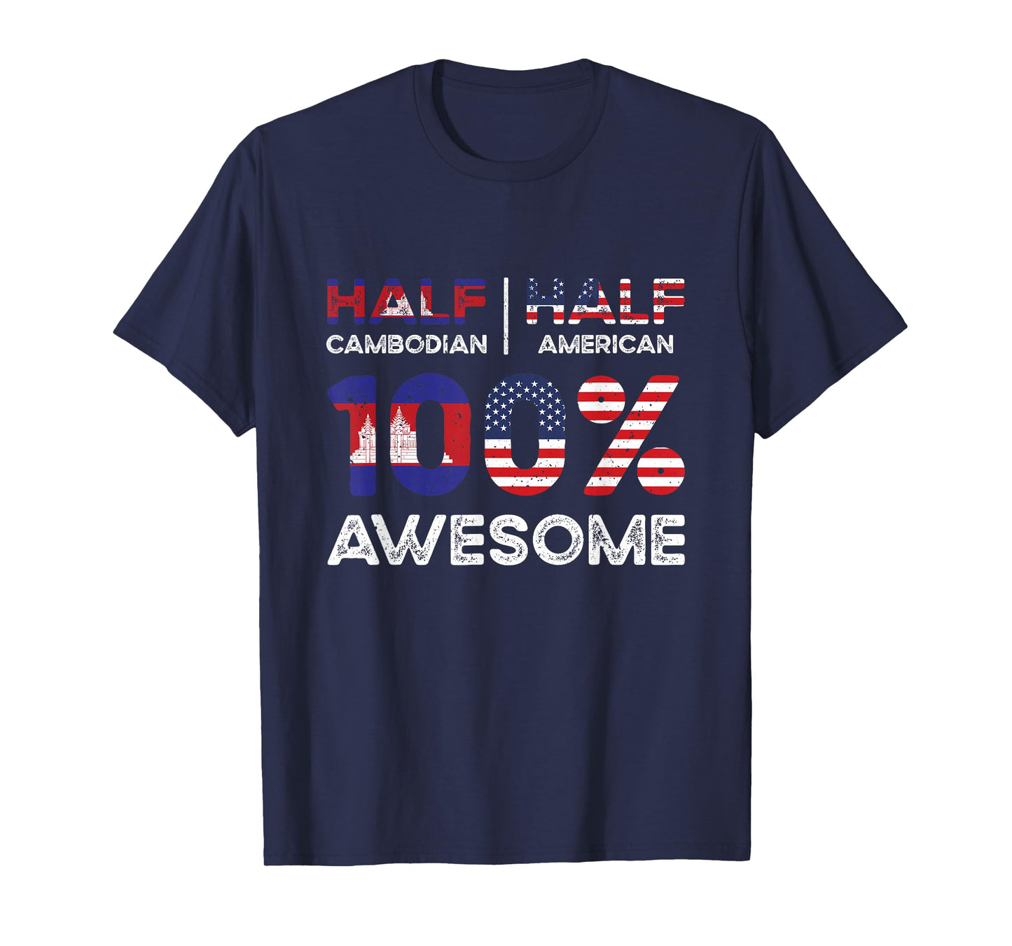 Cambodian American Patriot USA Grown Cambodia US Flag T-Shirt