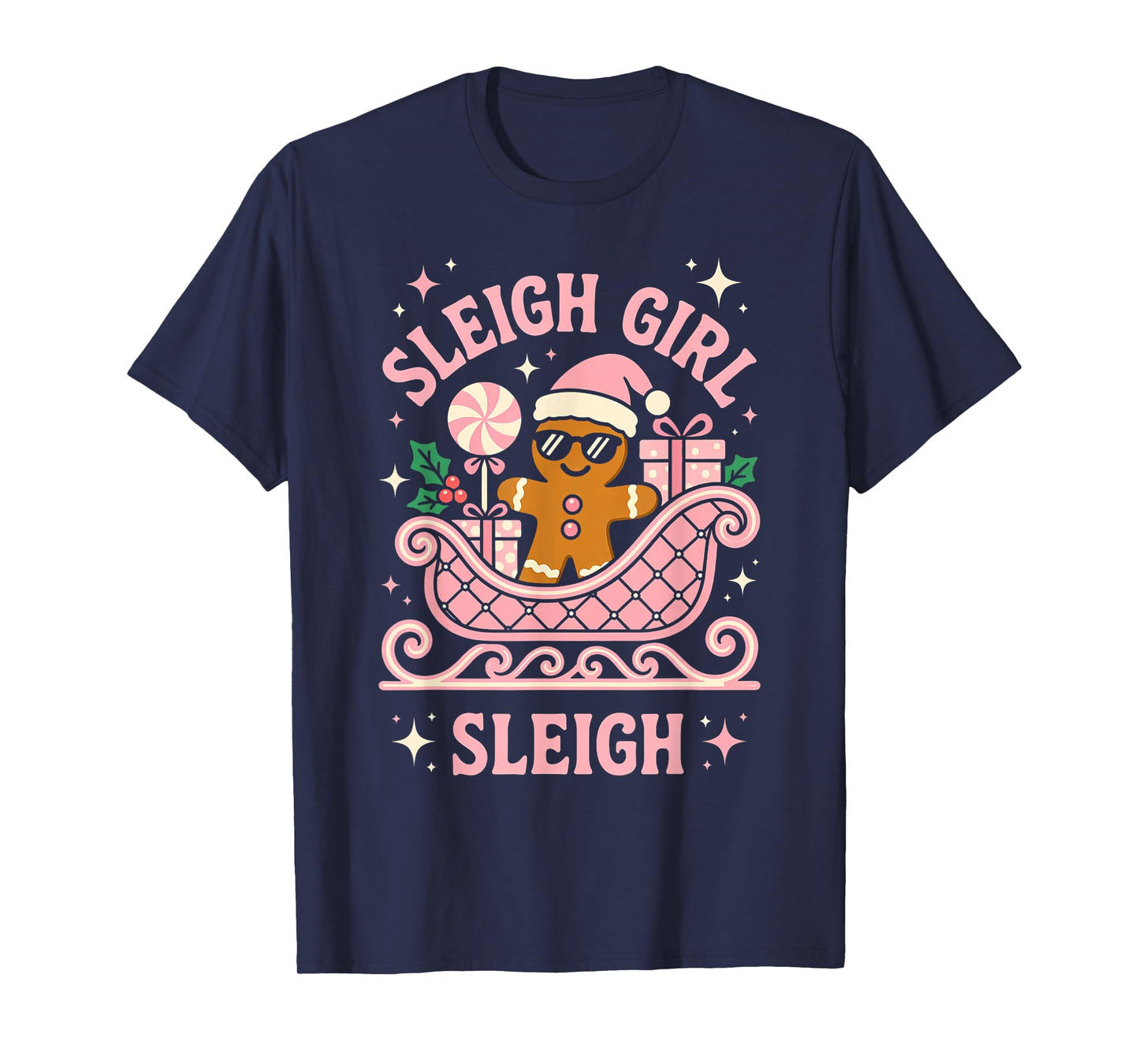 Sleigh Girl Cute Cookie Christmas T-Shirt