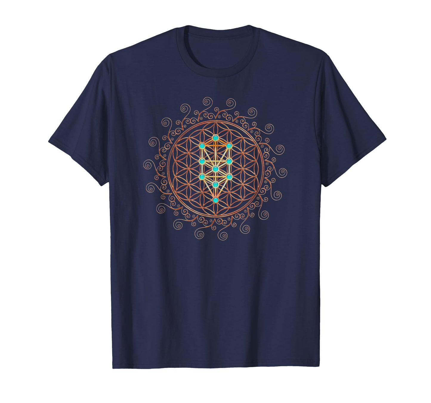 Flower Life, Tree of Life, Sacred Geometry, Kabbalah T-Shirt