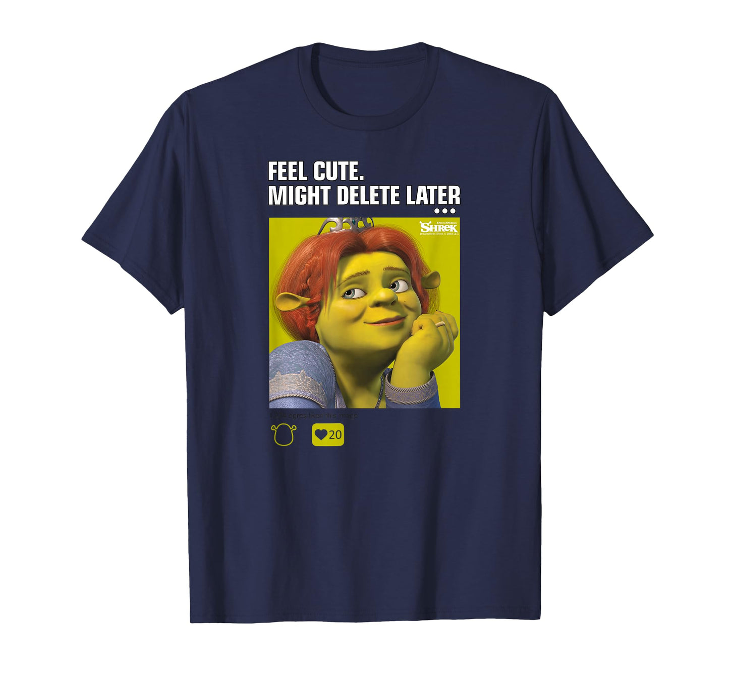 Shrek Fiona Feel Cute Might Delete Later Meme T-Shirt