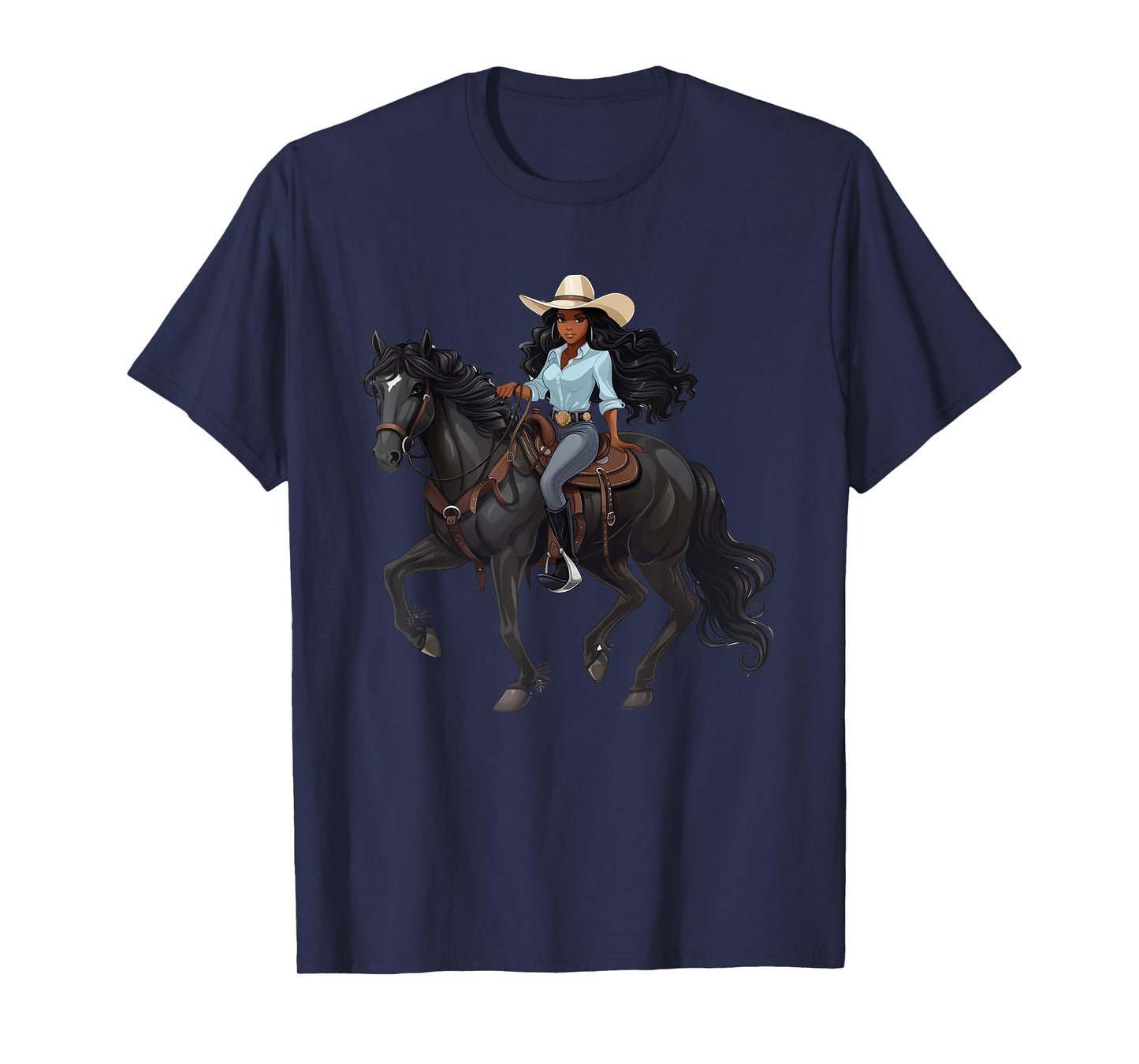 Howdy Black Cowgirls African American Texas Melanin Woman T-Shirt