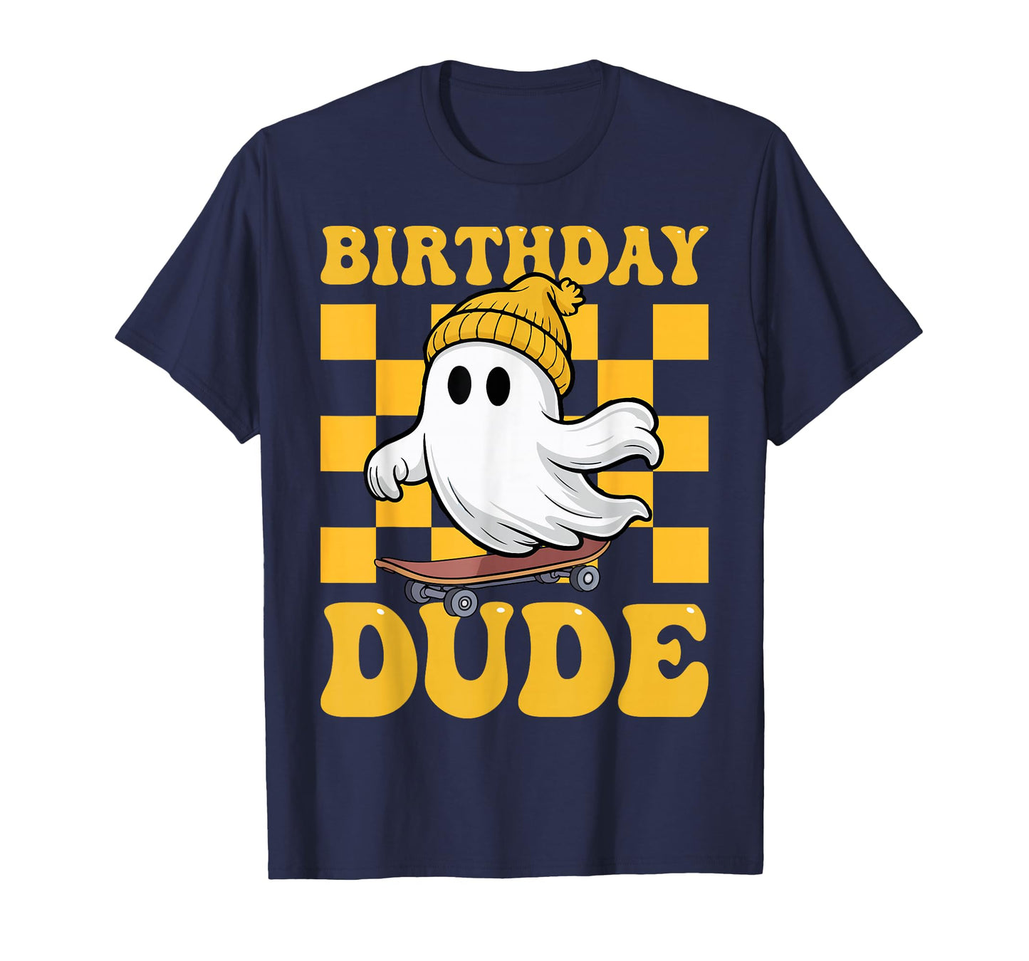 October Birthday Dude Ghost Halloween Spooky Skateboarding T-Shirt